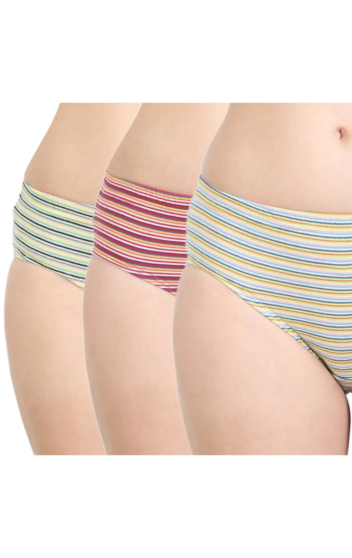 Pack of 3 Bodycare Printed Cotton Briefs in Assorted colors-9335