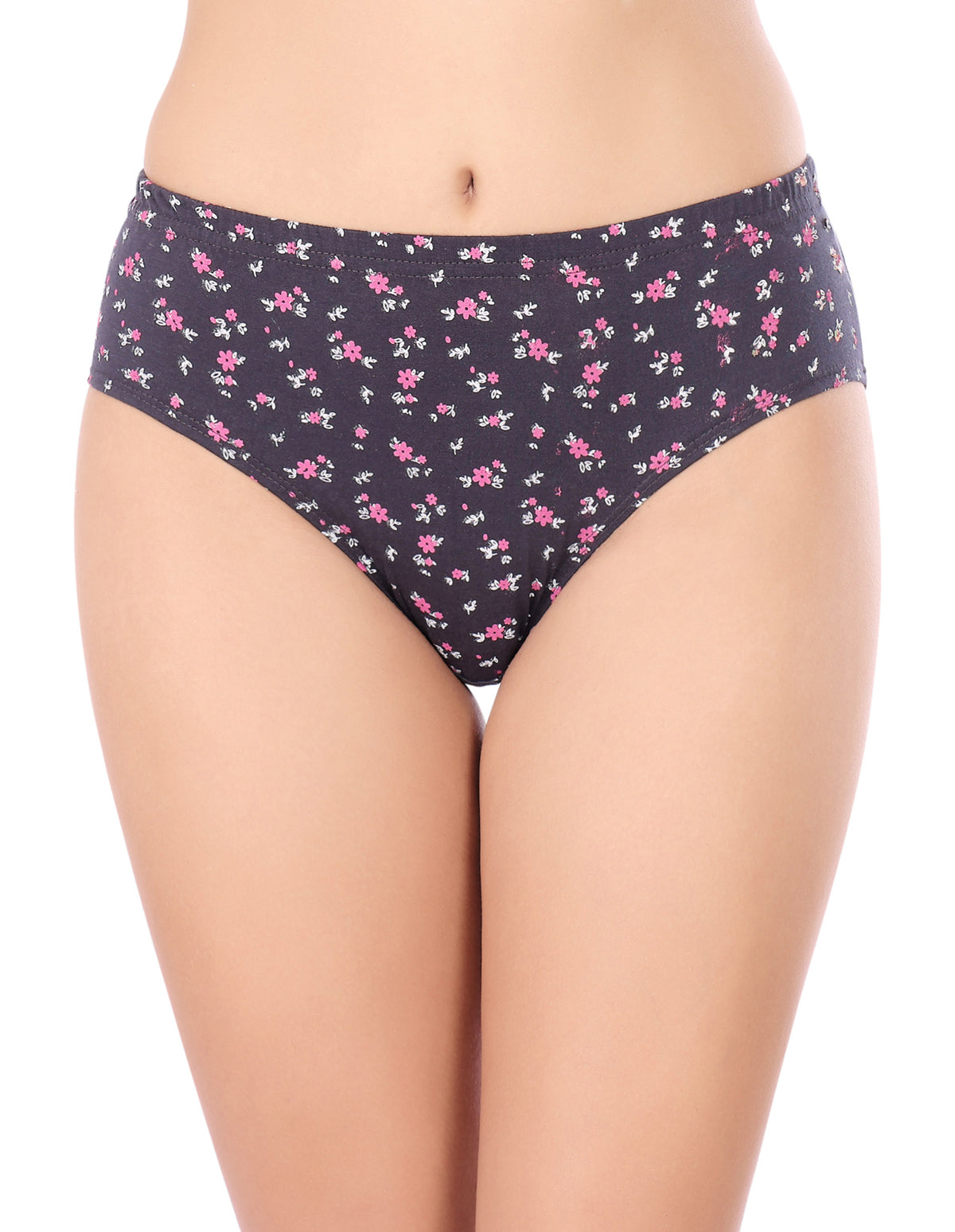 Bodycare Mid Rise Floral Print Panty (Pack of 3) - Multicolor - 9423