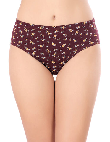 Bodycare Mid Rise Floral Print Panty (Pack of 3) - Multicolor - 9423
