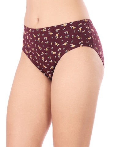 Bodycare Mid Rise Floral Print Panty (Pack of 3) - Multicolor - 9423