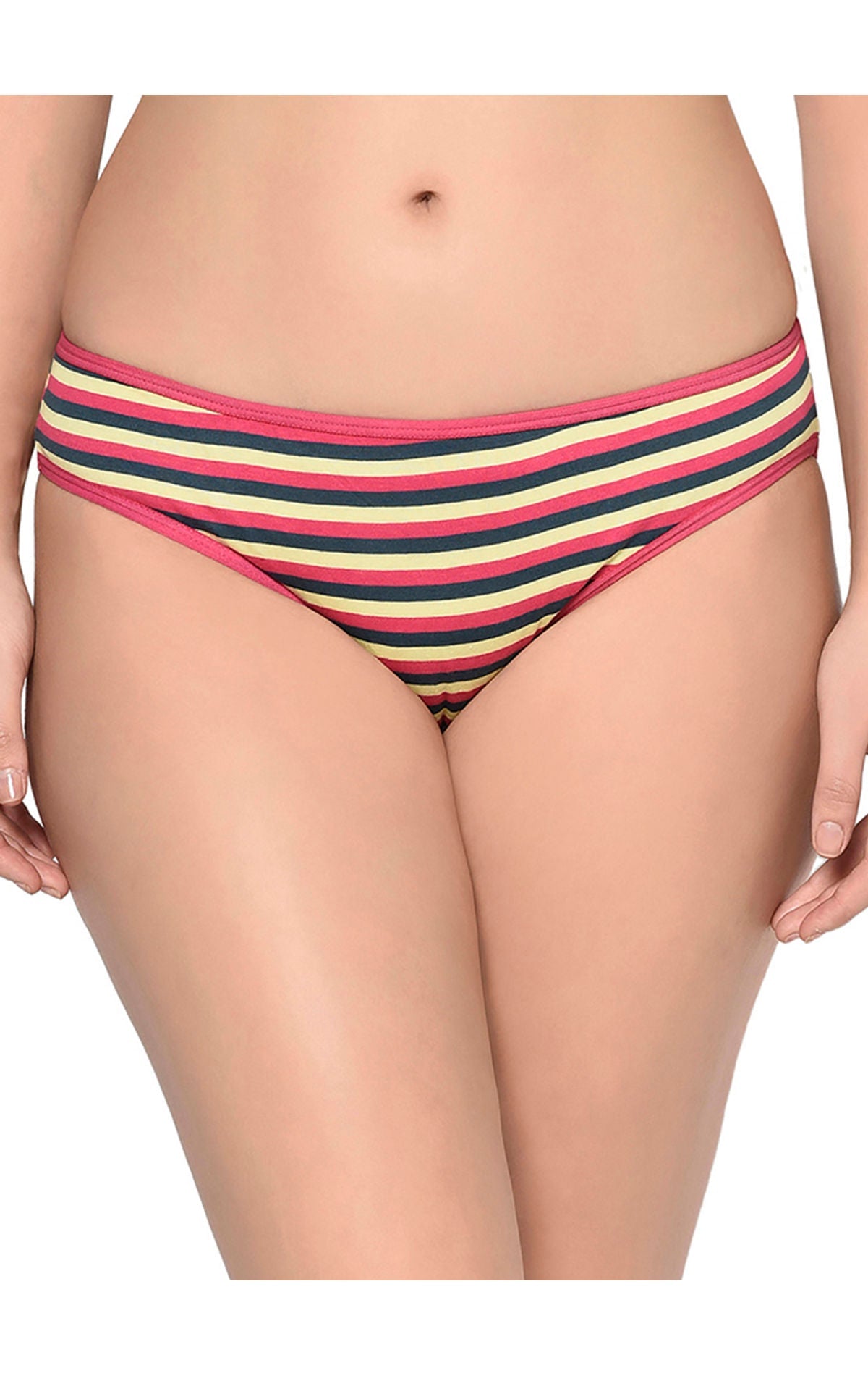 BODYCARE Pack of 3 Stripes Hipster Panty in Assorted Print-9460