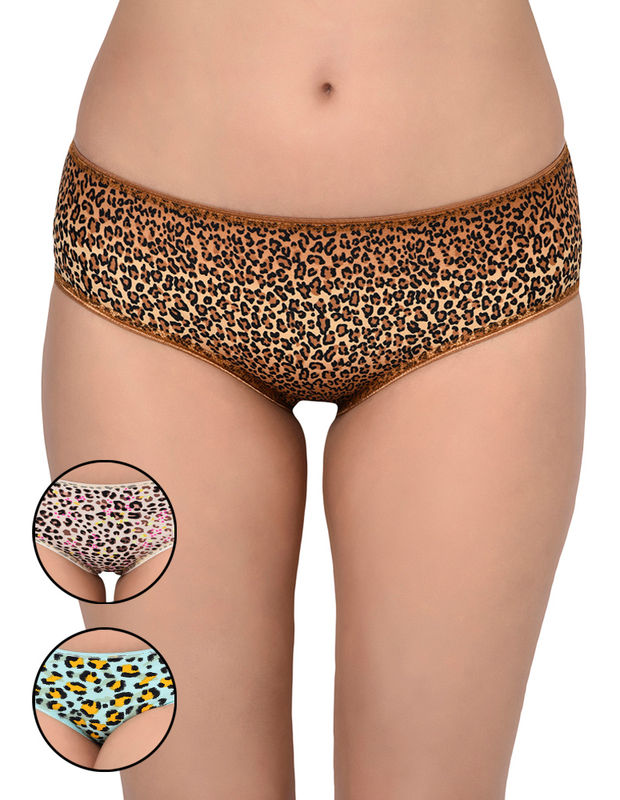 BODYCARE Pack of 3 Hipster Panty in Assorted Print-9501