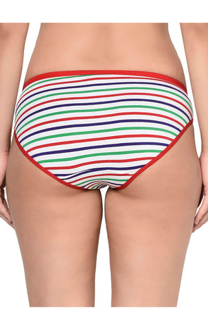 BODYCARE Pack of 3 Stripes Hipster Panty in Assorted Print-9511