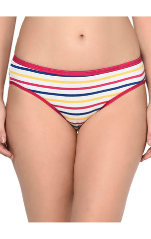 BODYCARE Pack of 3 Stripes Hipster Panty in Assorted Print-9511