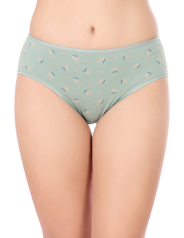 Bodycare Mid Rise Floral Print Panty (Pack of 3) - Multicolor - 9763