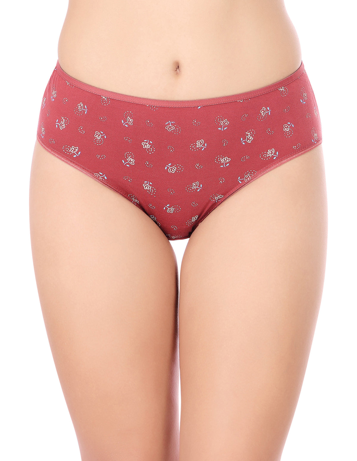 Bodycare Mid Rise Floral Print Panty (Pack of 3) - Multicolor - 9763