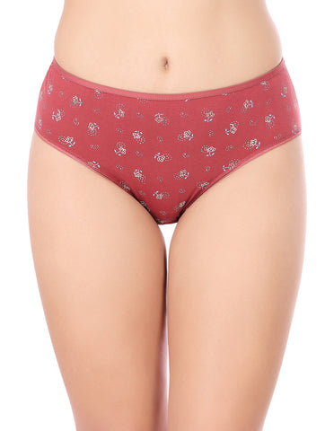 Bodycare Mid Rise Floral Print Panty (Pack of 3) - Multicolor - 9763