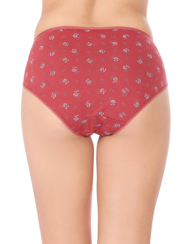 Bodycare Mid Rise Floral Print Panty (Pack of 3) - Multicolor - 9763