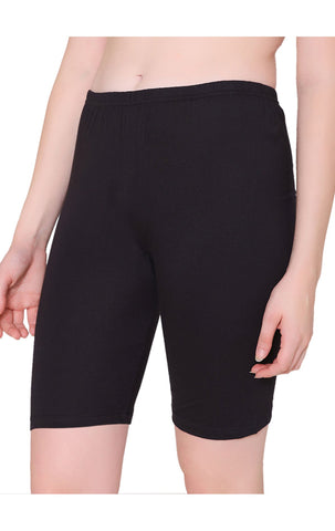 Bodycare Womens Combed Cotton Black Solid SHORTY -E-9B-3Pcs-Pack of 3