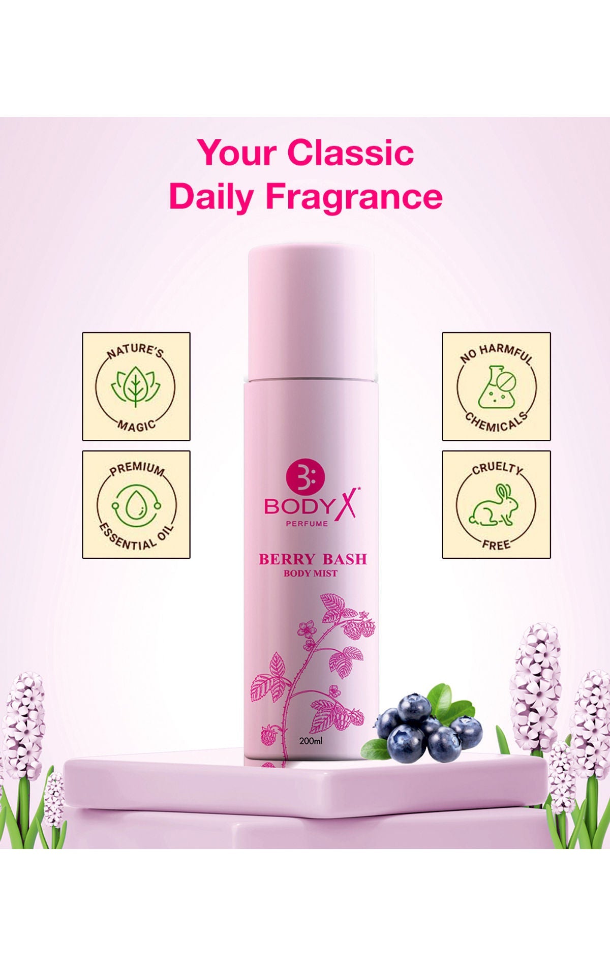 BodyX Unisex Perfume BERRY BASH 200ML