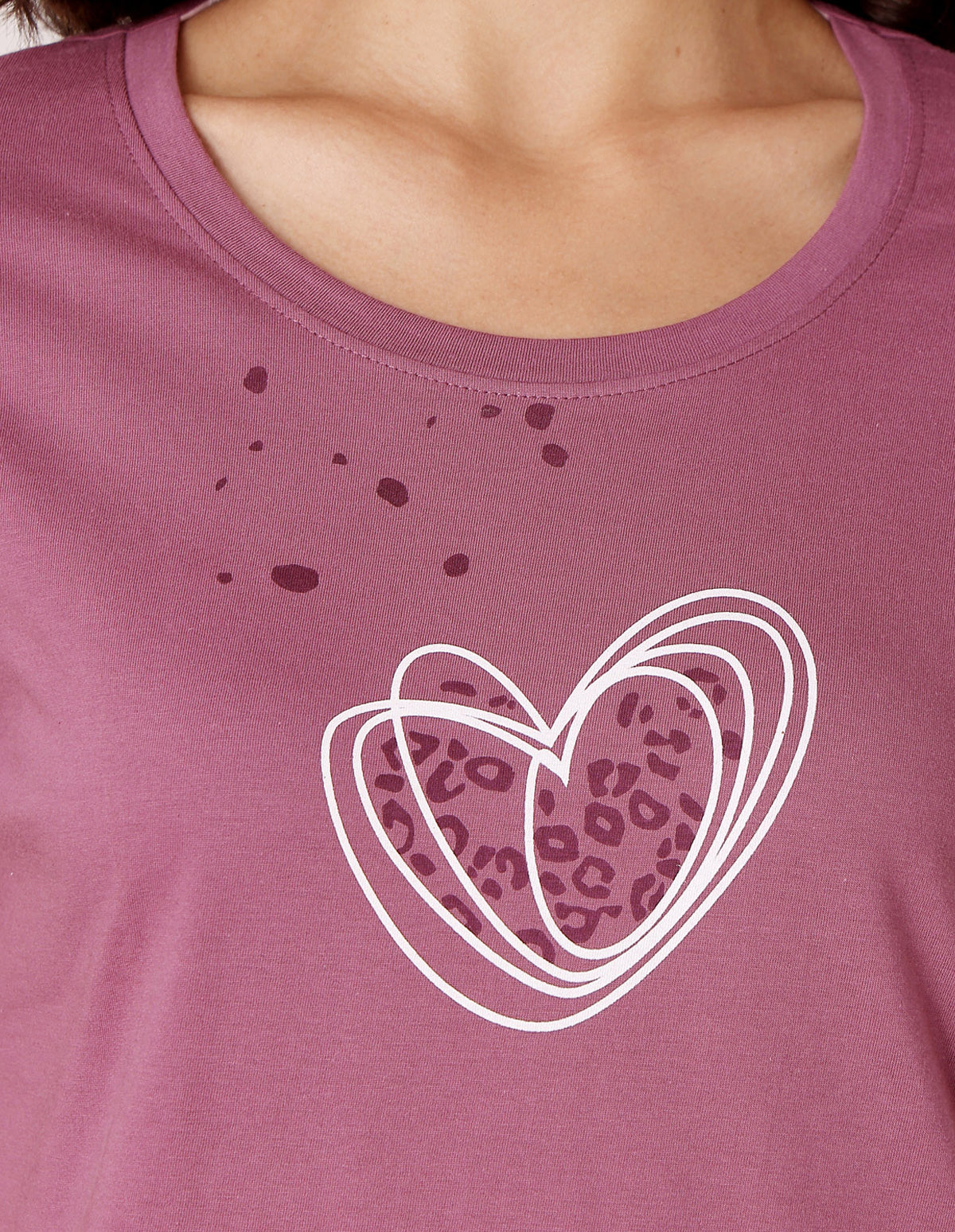 Bodycare Women’s Violet & Pink Printed T-Shirt & Capri Co-ord Set for Everyday Wear-BSCS16033