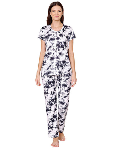 Bodycare Womens Spandex Digital Printed Tshirt & Pyjama Set BSLS13002