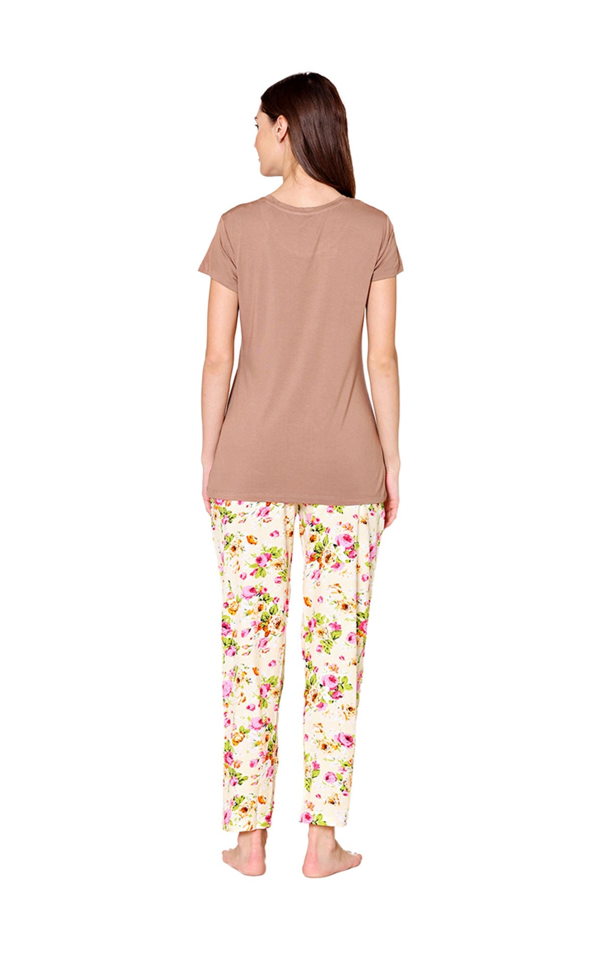 Bodycare Womens Modal Spandex Printed Tshirt & Pyjama Set BSLS14014