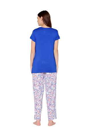 Bodycare Womens Modal Spandex Printed Tshirt & Pyjama Set BSLS15006