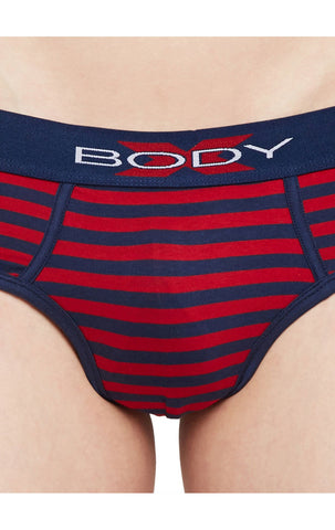 Body X Striped Briefs-BX03B Navy