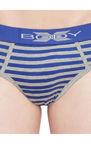 Body X Striped Briefs-BX03B Royal Blue