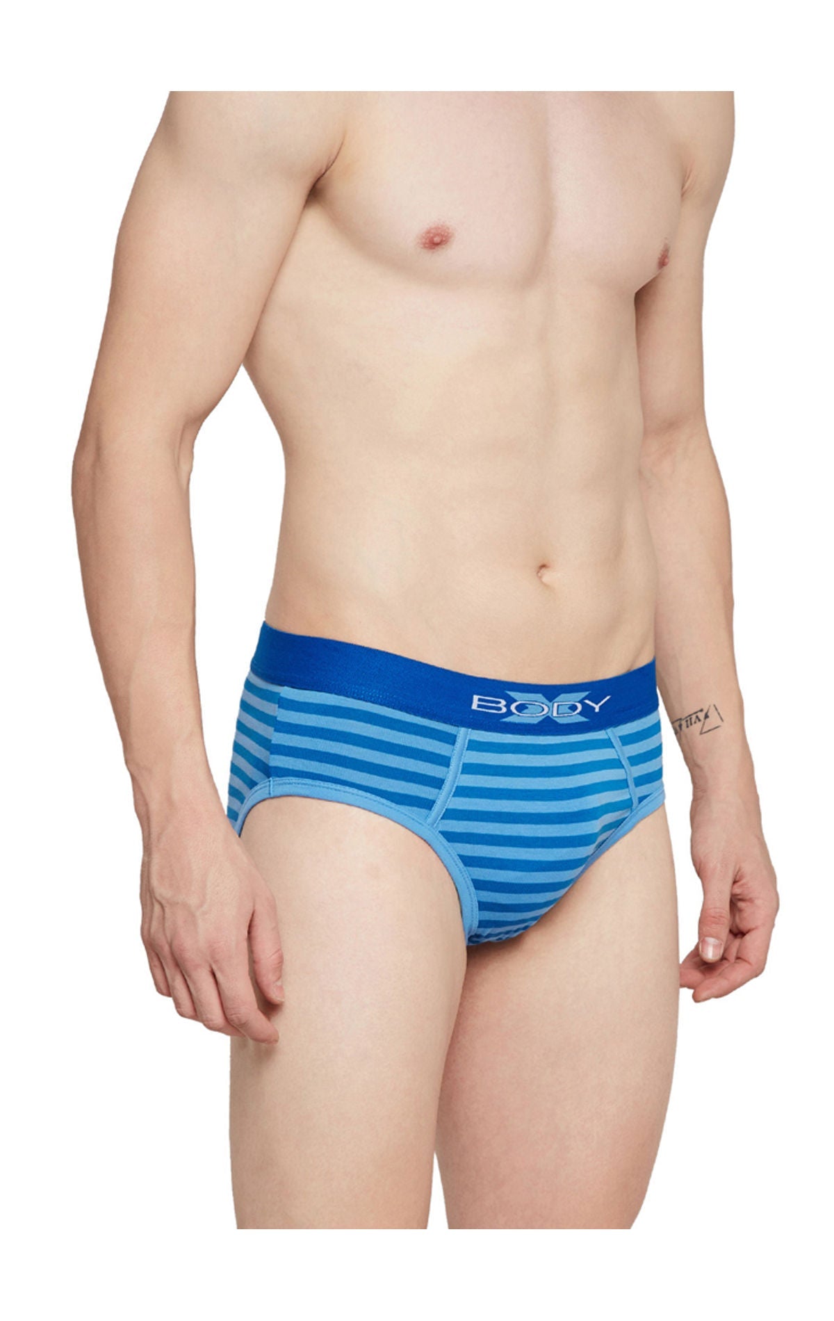 Body X Striped Briefs-BX03B S.Blue