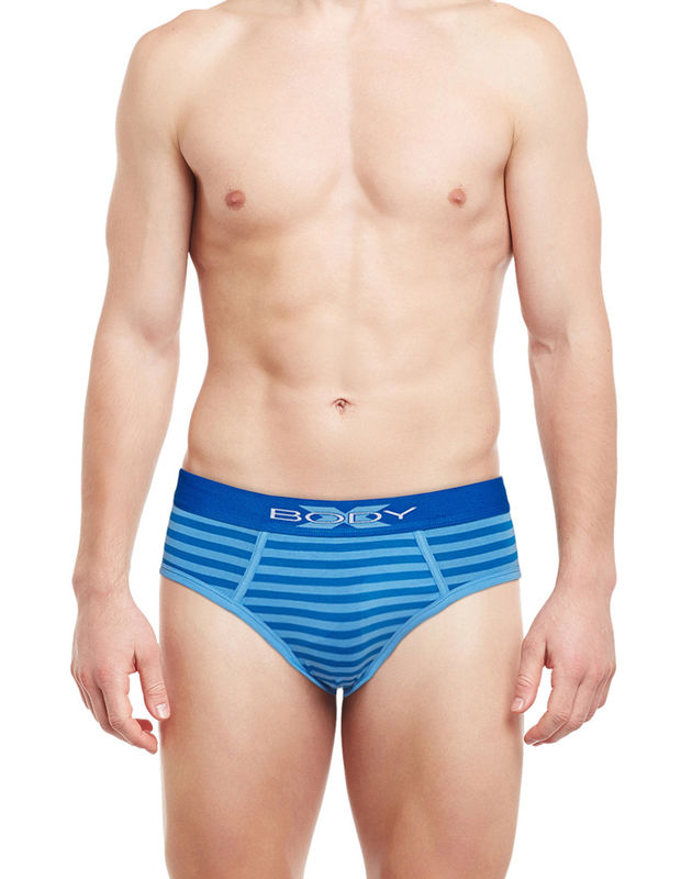 Body X Striped Briefs-BX03B S.Blue