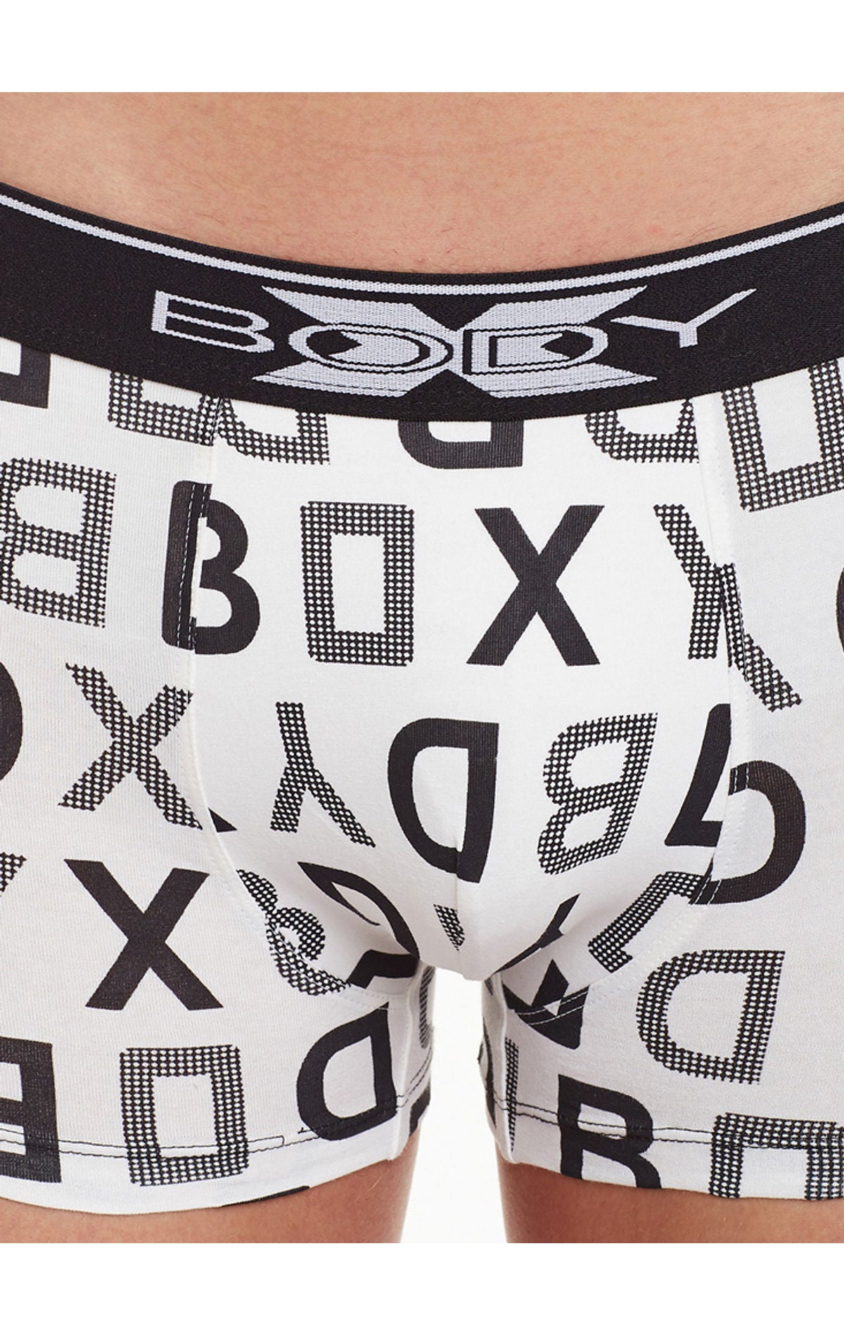 Body X Printed Trunks-BX04T-White Print