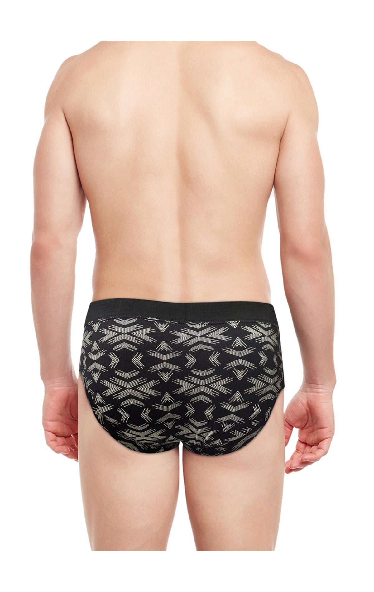 Body X Printed Briefs-BX06B Black Print