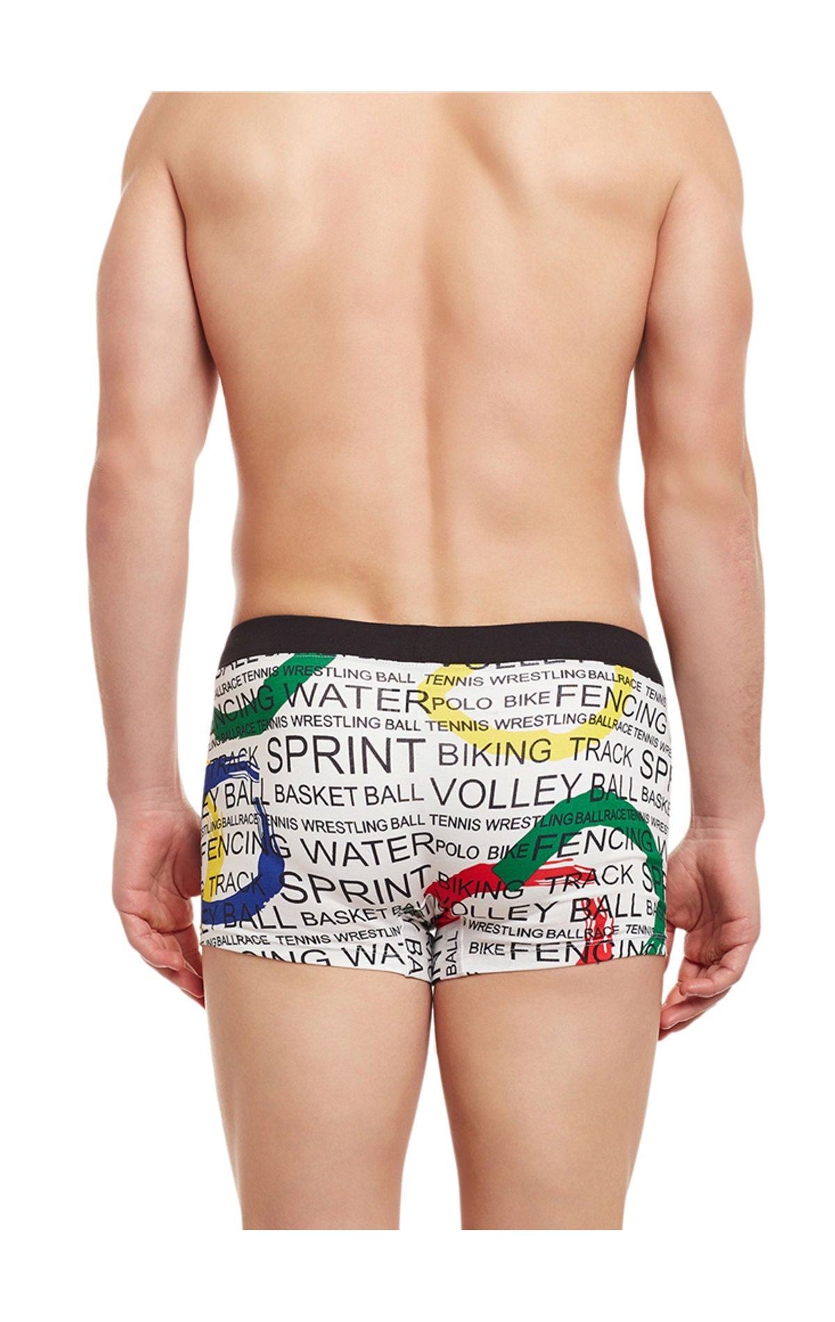 Body X Printed Trunks-BX06T White Print