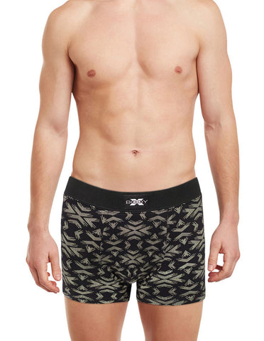 Body X Printed Trunks-BX06T Black Print