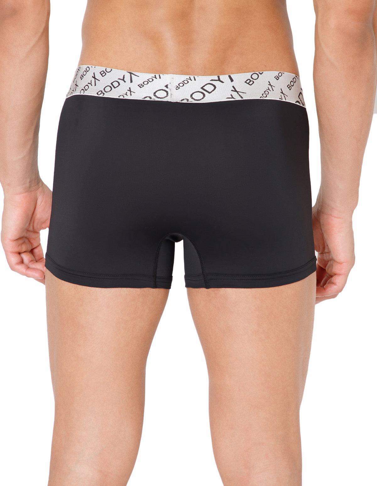 BodyX Men Solid Nylon Lycra Trunks-BX101T-BLACK