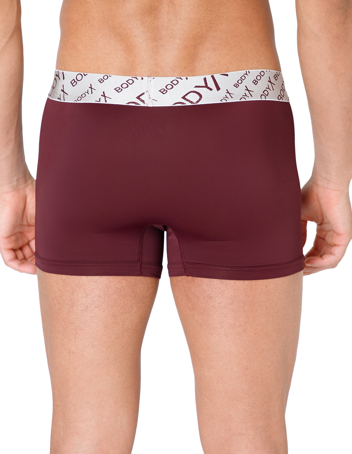 BodyX Men Solid Nylon Lycra Trunks-BX101T-BURGUNDY