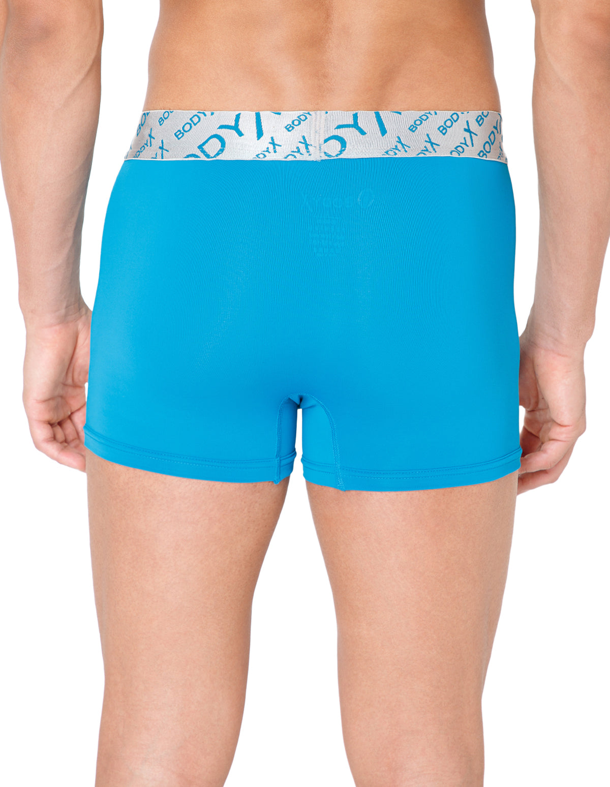 BodyX Men Solid Nylon Lycra Trunks-BX101T-TEAL