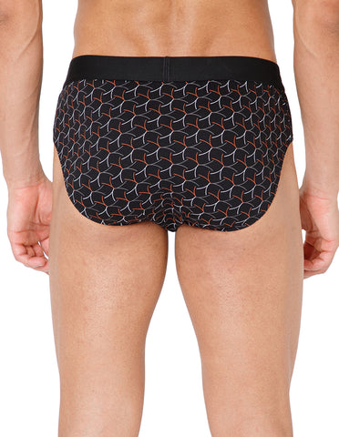 BodyX Men Printed Cotton Super combed Brief-BX1101B-P10-ASSORTED