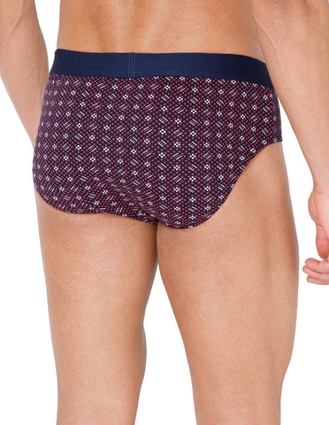 BodyX Men Printed Cotton Super combed Brief-BX1101B-P1-ASSORTED