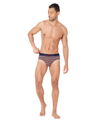 BodyX Men Printed Cotton Super combed Brief-BX1101B-P2-ASSORTED