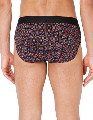 BodyX Men Printed Cotton Super combed Brief-BX1101B-P4-ASSORTED