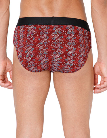 BodyX Men Printed Cotton Super combed Brief-BX1101B-P5-ASSORTED