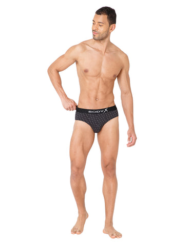 BodyX Men Printed Cotton Super combed Brief-BX1101B-P6-ASSORTED