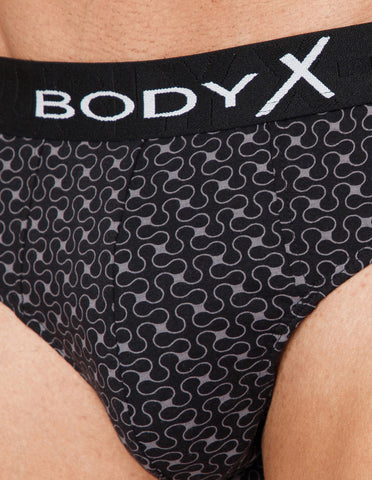 BodyX Men Printed Cotton Super combed Brief-BX1101B-P6-ASSORTED