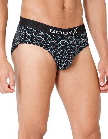 BodyX Men Printed Cotton Super combed Brief-BX1101B-P7-ASSORTED