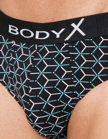 BodyX Men Printed Cotton Super combed Brief-BX1101B-P7-ASSORTED