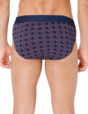 BodyX Men Printed Cotton Super combed Brief-BX1101B-P8-ASSORTED