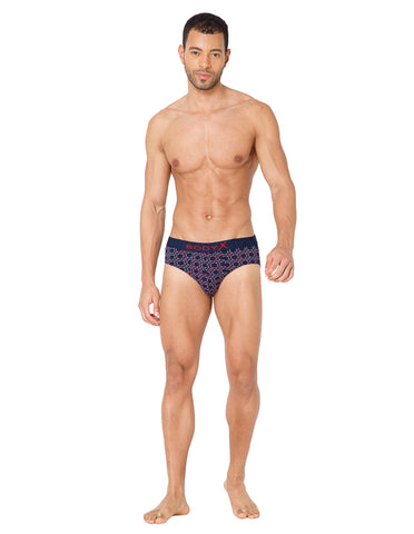 BodyX Men Printed Cotton Super combed Brief-BX1101B-P8-ASSORTED