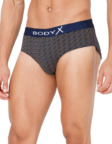 BodyX Men Printed Cotton Super combed Brief-BX1101B-P9-ASSORTED