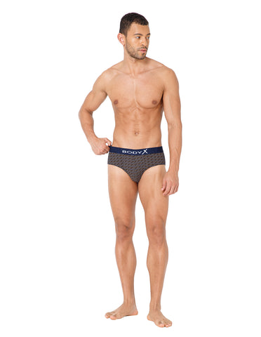 BodyX Men Printed Cotton Super combed Brief-BX1101B-P9-ASSORTED