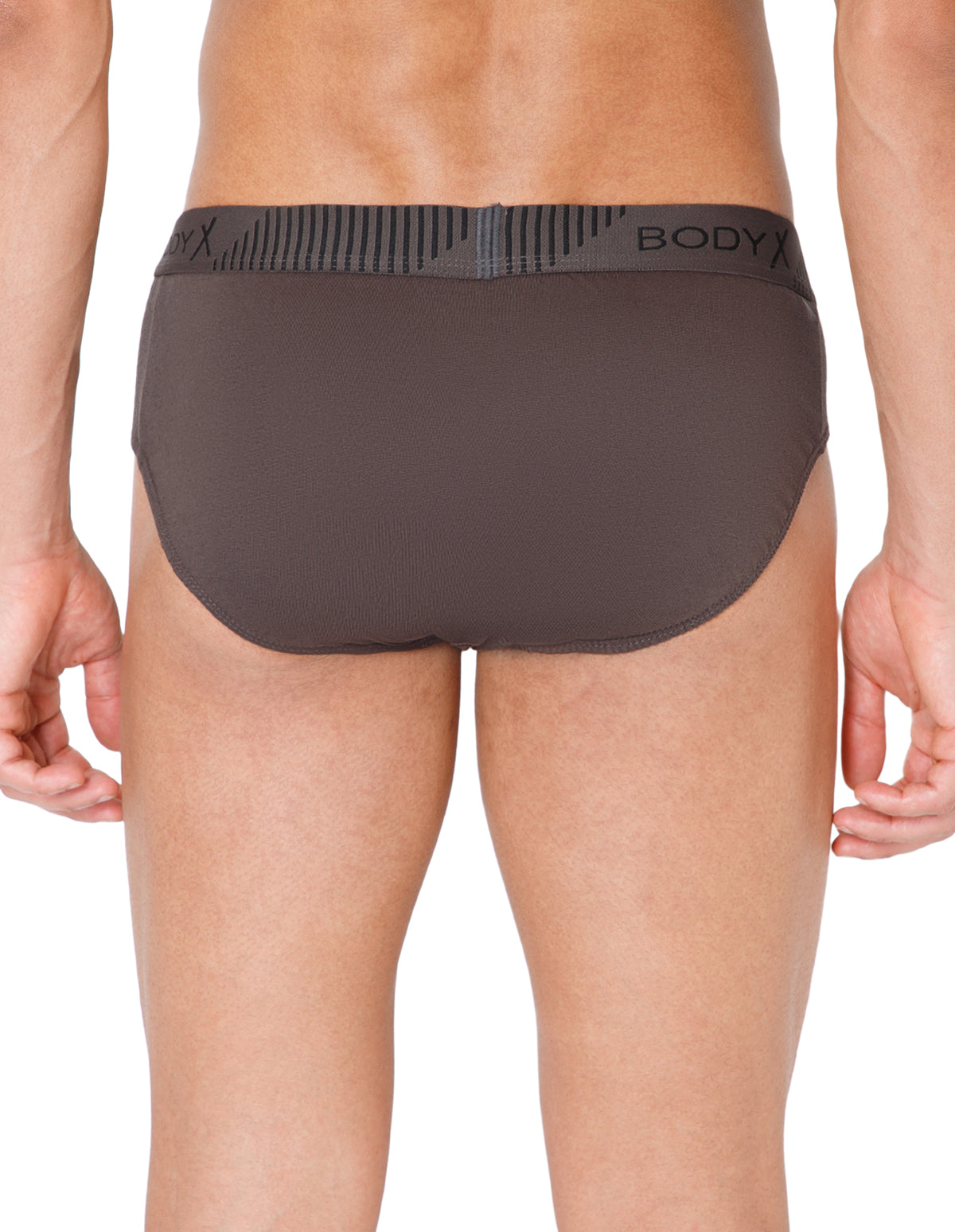 BodyX Men Solid Cotton Super combed Brief-BX1103B-COAL-ASSORTED