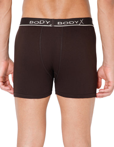 BodyX Men Solid Cotton Super combed Trunk-BX1106T-BRWN-ASSORTED
