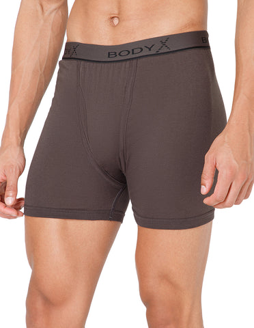 BodyX Men Solid Cotton Super combed Trunk-BX1106T-COAL-ASSORTED