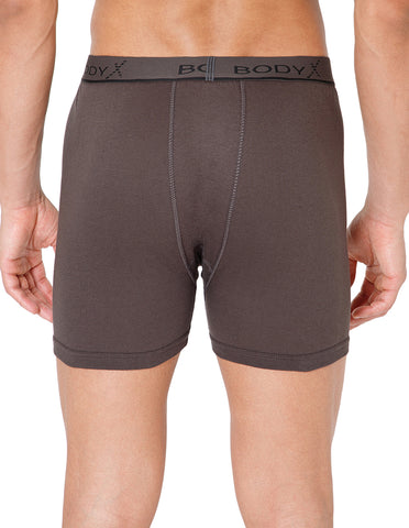 BodyX Men Solid Cotton Super combed Trunk-BX1106T-COAL-ASSORTED
