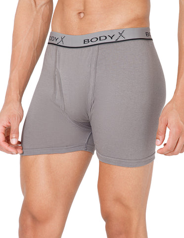 BodyX Men Solid Cotton Super combed Trunk-BX1106T-GREY-ASSORTED