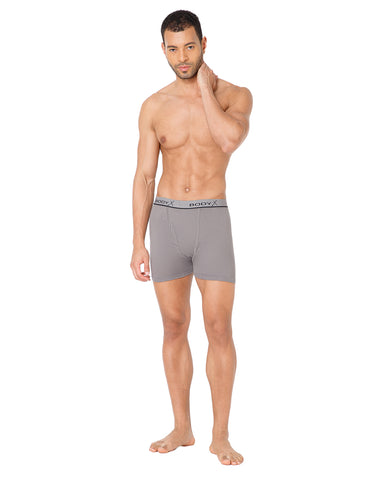 BodyX Men Solid Cotton Super combed Trunk-BX1106T-GREY-ASSORTED