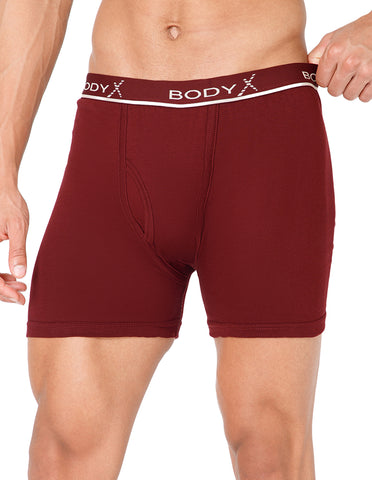 BodyX Men Solid Cotton Super combed Trunk-BX1106T-MARN-ASSORTED