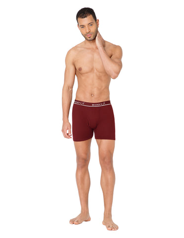 BodyX Men Solid Cotton Super combed Trunk-BX1106T-MARN-ASSORTED